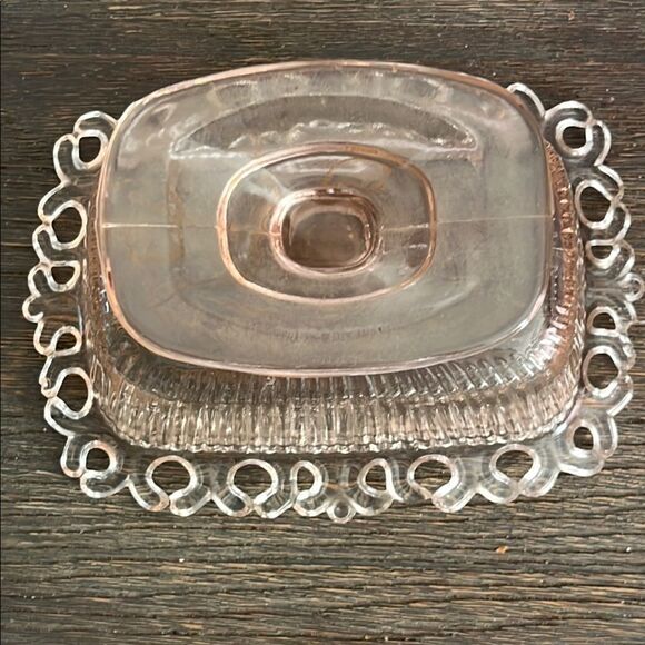 Indiana Glass Vintage Pink Depression Glass Dish Mid Century Modern Made in USA - Picture 6 of 9